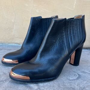 Veronique Branquiho Black Booties with rose gold details